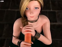 Sexual animated blonde gets screwed